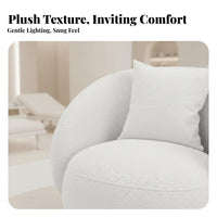 Curved Sectional Sofa Wabi-Sabi Inspired Curved sectional Sofa Creamy cream Deep Seat for Business Owners, spa lounge, Apartment