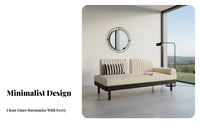Removable and cleaning-friendly Cover Upholstered Chaise Lounge two-tone design Design Indoor Furniture space-saving Size Accent Sofa Deep padding for Apartment Dwellers, Homeowners, Readers, Bedroom, Balcony, Living Room, perusing alcove