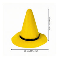 Yellow Witch Hat Easy to Carry Headwear Breathable