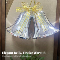 2 Pieces Oversized Christmas Bell Shiny Finish Jumbo Bell Decoration for Lobbies