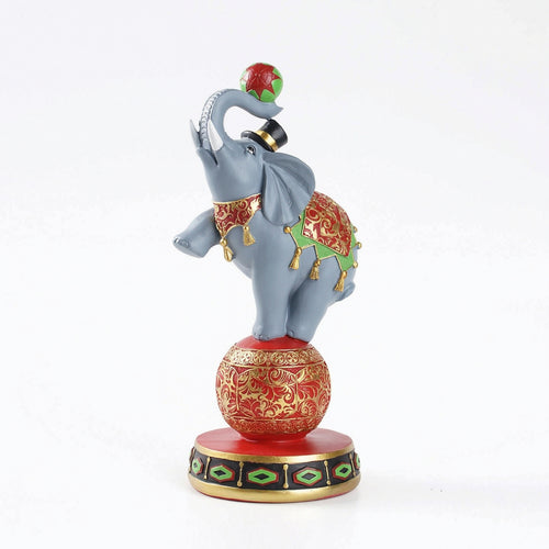 Elephant Figurine with Top Hat Ornate Decor Unique for Collectors