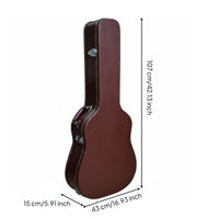 Classical Guitar Hard Case Acoustic Guitar Hardshell Case Padded Interior Musical Instrument Accessory for Guitarists, Artists, Storage