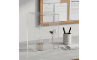 Clear Acrylic Comment Collection Box Dustproof Transparent Voting Box Multi-Versatile-Office Supply Container for School