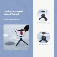 Foldable ice fishing rod rack