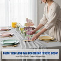 Wooden Easter Bunny Desktop Decor, Creative Sign, Cute Bunny, Home and Holiday Decoration