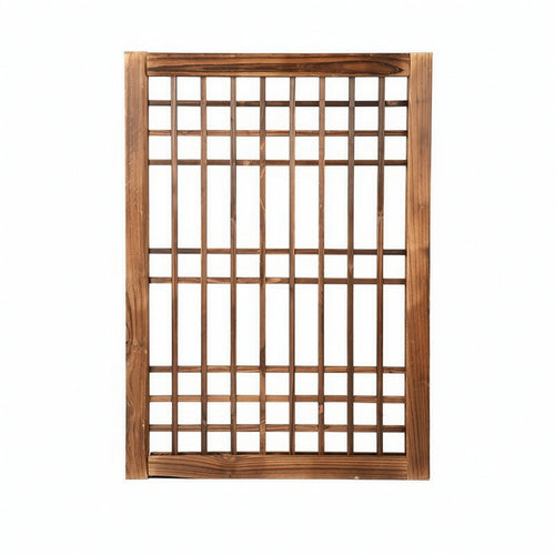 Wood Window Pane Rustic Lattice Wood Panel Decorative Decor for Living Room