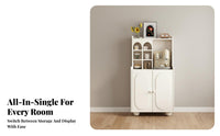 Coffee Bar Cabinet Multi-Functional Storage Kitchen Coffee Bar Cabinet Sturdy Construction Dining Room Console for Homeowners, Families, Hallway