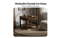 Nordic design billowShaped Nightstand sturdy Wood Construction Sofa End Table Integrated Drawer Home Furniture Modern Design for Interior Designers, Apartment Dwellers, homeowners, Living Room, Bedroom, Office, Reception Area
