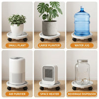 Flower Pot Stand with Plant Pot Tray and Base, Heavy Duty PP Material Pot Stand with Swivel Caster Wheels for Large Indoor Houseplant Decor