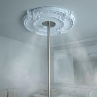 Ornate Floral Ceiling Medallion French-Design Home Decoration Hollow Center