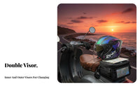 Double Visor Helmet Four-Season 3/4 Open Face Helmet Protection for Unisex, City Commuting