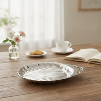 Shell Serving Plate Mirrored Seashell Versatile for Dining Table, Hosts