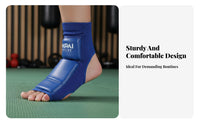 Shock Absorbing Taekwondo Foot Protector Wear-Resistant Sanda Foot Sleeve PU Leather for Athletes, Beginners, Competition, Competitions, Gym