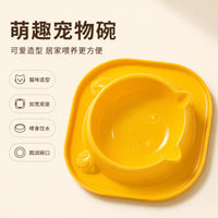 宠物碗猫碗狗碗塑料喂食碗猫脸造型单碗家用猫咪食盆狗狗水碗批发