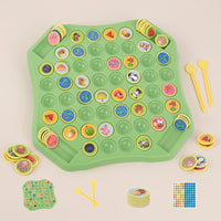 Flip Match Board Game Educational Flip-Tile Game Board Tabletop for Families, Young Children, Classroom, Home