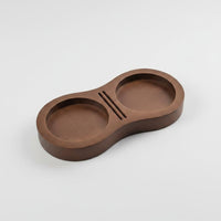Walnut Wood Coffee Tamper Stand Food Grade Finish for Cafe, Kitchen Counter