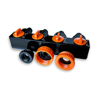 1-to-4 Water Flow Splitter with Valve, Garden Hose Connector