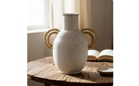 Iron Vase with Handles Lightweight Rustic Metal Vase Minimalist for Decorators, Shelf