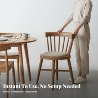 Padded Posterior Wooden Chair Northern European & Design Dining Room Seating Minimalist Look Sturdy Frame for Restaurant Owners