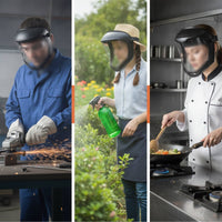 2 Pieces Face Visor with Adjustable Headband Impact-Resistant Full Face Visor Clear Safety Visor Anti-Splash Transparent