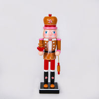 Red Series 25CM Wooden Nutcracker Christmas Decoration