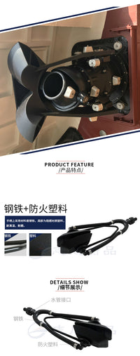 厂家批发马达清洗器冲洗器方头加强双管型船外机清洗器冲洗器