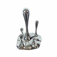 Abstract Liquid Droplet Statue Electroplated Finish Melting Liquid Sculpture