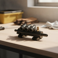 Tire Changer Valve Multi-Port Pneumatic Valve with Mounting Feet Metal Compact for Technicians, Workshop, Repair Bay