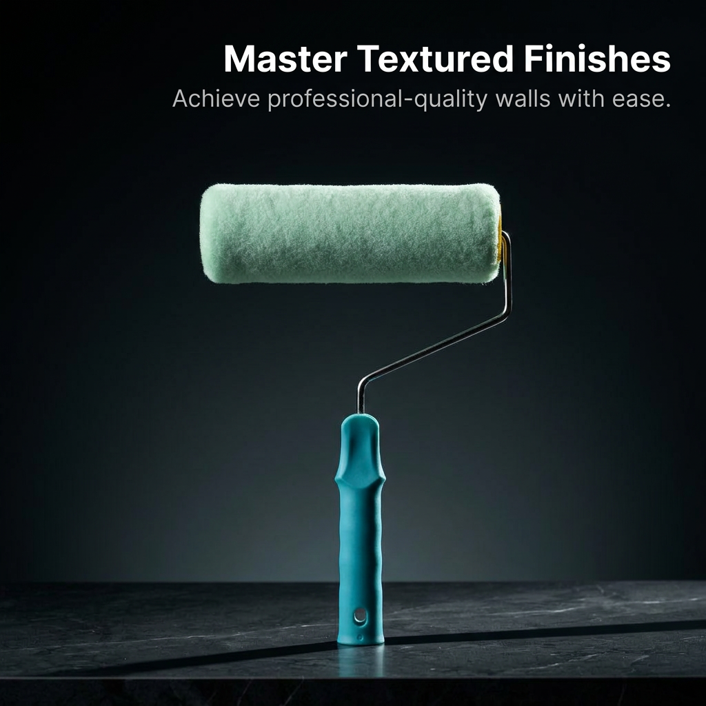 Defike Lychee Texture Paint Roller, 4 Inch Composite Fiber Disc Brush for Textured Finishes, Latex Paints, Building Materials, DIY Painting
