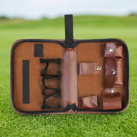 Golf Organizer with Wrist Strap Zippered Golf Accessory Pouch Carrying Case Portable Organized for Golfers, Travel