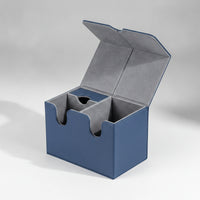 Divided Deck Box with Closure Secure Card Storage Box Textured Trading Card Case Two-Tone for Collectors, Travel