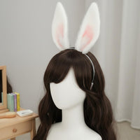 BJD Hare Ear Headpiece Handmade Cute Hare Ears Headband Realistic for Photo Prop, Cosplay