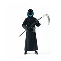 8 Pieces Grim Reaper Robe Set Faceless Hood Cosplay Garment Includes Accessories