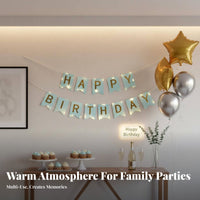 light-emitting diode Lights Illuminated Birthday Banner social-mediamable Backdrop Illuminated Birthday Sign Colorful Letters Party Supplies Hang Anywhere for Teens, Adults, Parents, Home event, event location