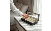 PU Leather Watch Box Soft Soft Lining Watch Storage Box Metal Clasp for Men