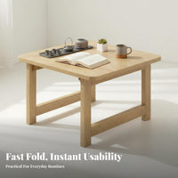 Foldable Floor Table Foldable Design Foldable Chabudai Space-Saving Portable for Minimalists, Tea Lovers, Bay Window