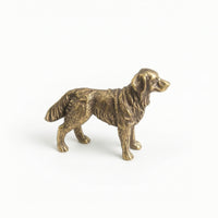 Dog Figurine Bronze Dog Figurine with Weighted Base Sculpted for Desk, Office