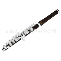 红木C调镀银长笛专业演奏乐器笛子红木管体儿童学生短笛皮盒布包