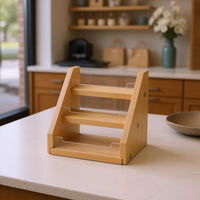 Greeting Card Rack Tiered Postcard Display Stand Compact Three-Tier Display Rack