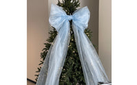 Flowing Diaphanous Bow with Drapes Oversized Christmas Tree Bow Large Decoration Elegant for Wedding, Party Backdrop