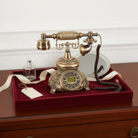 Vintage Telephone Digital Screen Display Retro Desk Phone No External Power