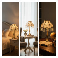 Lampshade with Tassels Vintage Fringe Light Shade Shabby Chic for Reading Corner