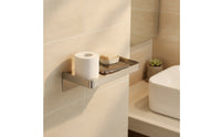 Bathroom Wall Shelf Corrosion Resistant No-Drill Wall Shelf Shelves Moisture Proof Hardware Compact for Renters, Shower, Rv