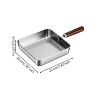 Square Frying Pan Thickened Square Pan Cookware for Individuals, Kitchen