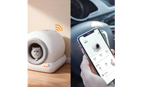 App Control Fully Enclosed Automatic Litter Box Anti-Leakage Smart Cat Litter Box for Home, Apartments