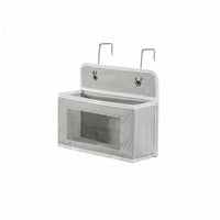 Over Door Pocket Organizer Metal Hooks Clear Window Storage Bag Textile