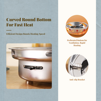 Alcohol Stove, Stainless Steel Hot Pot Cooker, Portable