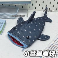 Creative Shark Star Pencil Case Ins Style Cute Storage Bag