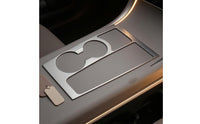 Center Console Trim Panel Matte Stainless Steel Center Console Cover Rectangular Car Accessory