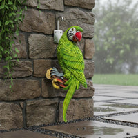 2 Pieces Parrot Statue Realistic Look Parrot Sculpture Lifelike for Yard